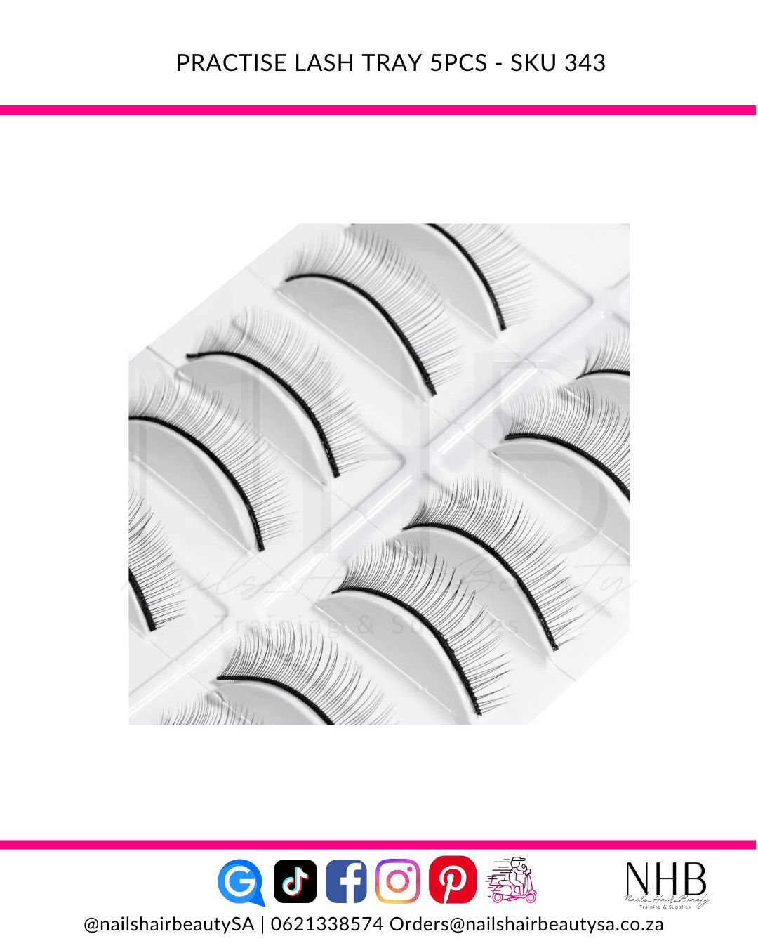 Practise lash tray 5pcs