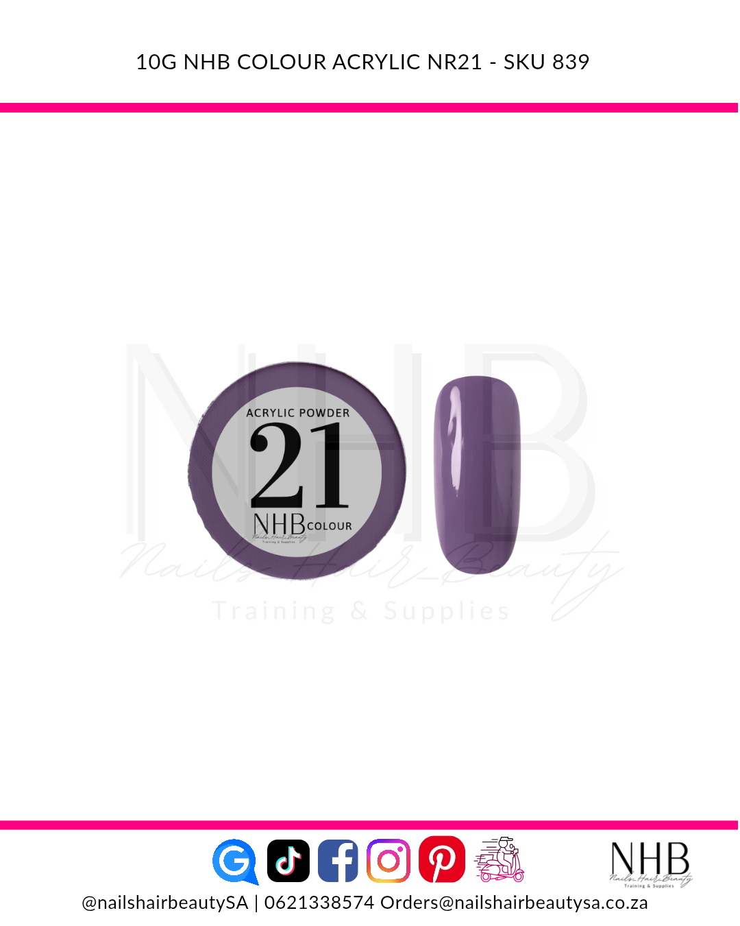 NHB Colour Acrylic Nr 21-30 10g