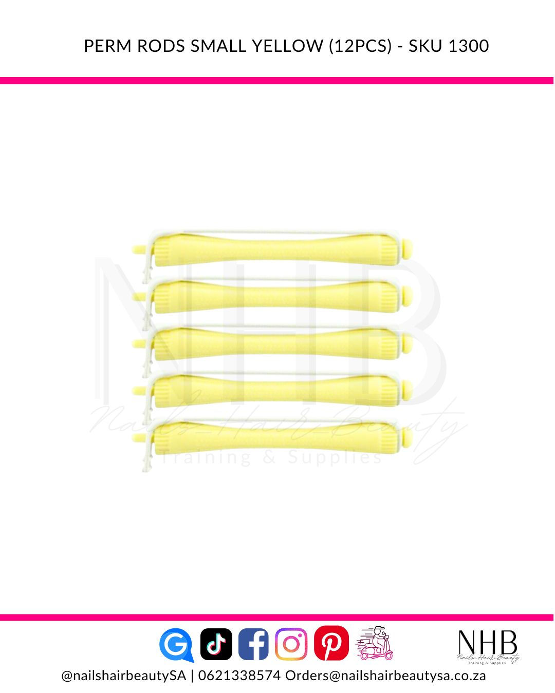 PERM RODS SMALL YELLOW (12PCS)