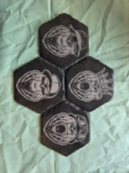 Bear face coasters