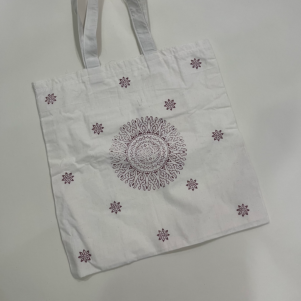 Thumbnail: Hand block print Tote (Assorted prints)