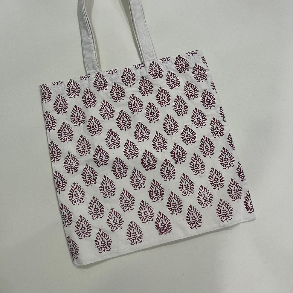 Thumbnail: Hand block print Tote (Assorted prints)