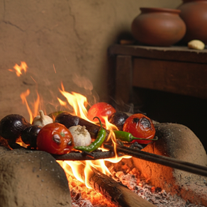 Poda Cooking at The Cook's Tale Canterbury Ancient Odia Fire Tradition