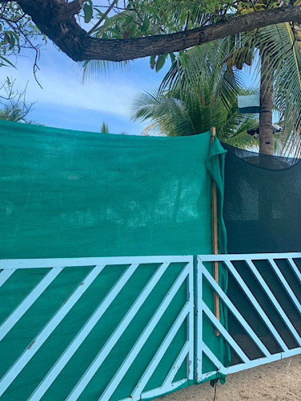 Example of green wrap around the sailing center