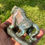 Thumbnail: Labradorite Tiger Carving, 4 x 2.5 inches - Intricate tiger carving in labradorite with captivating flashes.