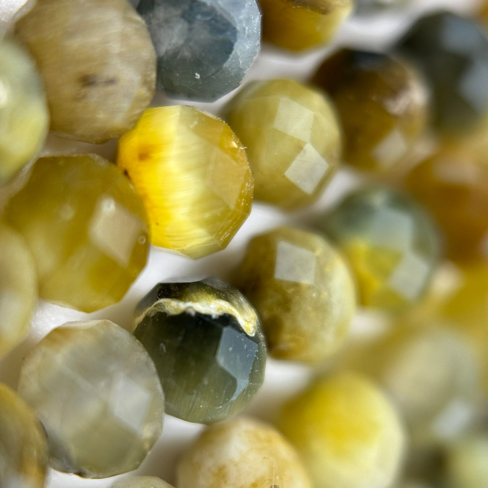 4x3mm Faceted Tiger's Eye Rondelle Beads - beads tiger eye wholesale