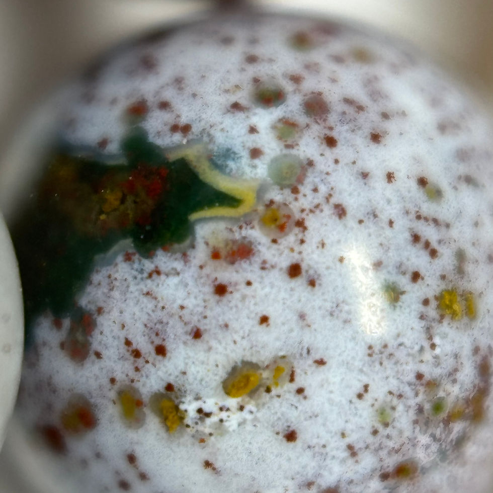 Pink Mexican Ocean Jasper Polished Round Beads