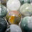 Thumbnail: Tree Moss Agate Polished Round Beads - Natural Green and White Patterns
