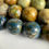 Thumbnail: Polished Azurite beads in round shape