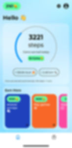 Screenshot of WalkFi app