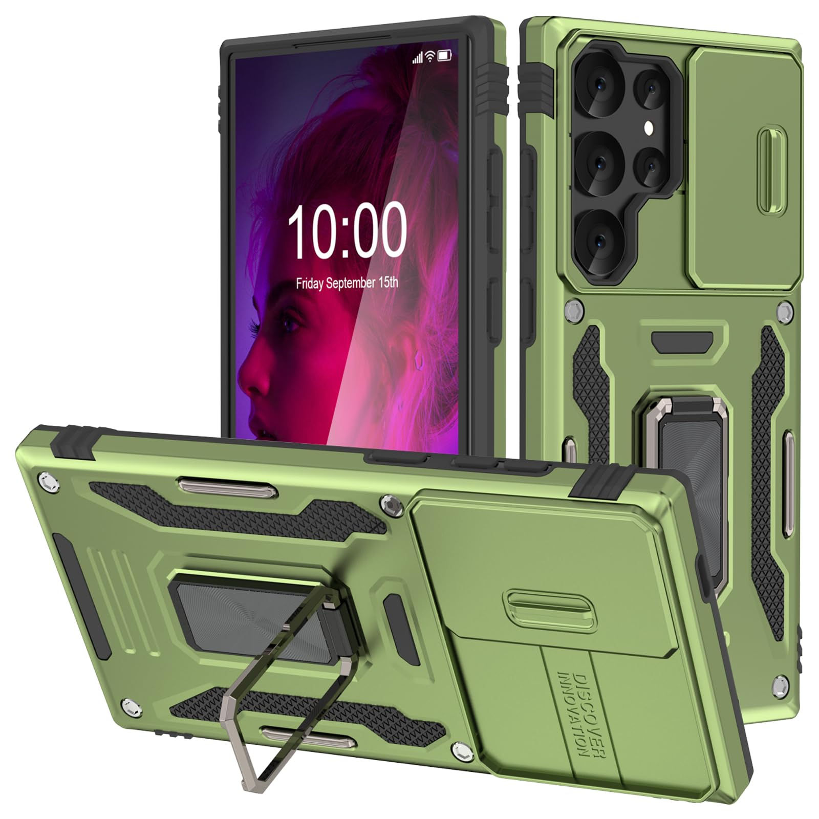 DAKORIE for Samsung Galaxy S24 Ultra Case with Slide Camera Cover Shockproof Pho