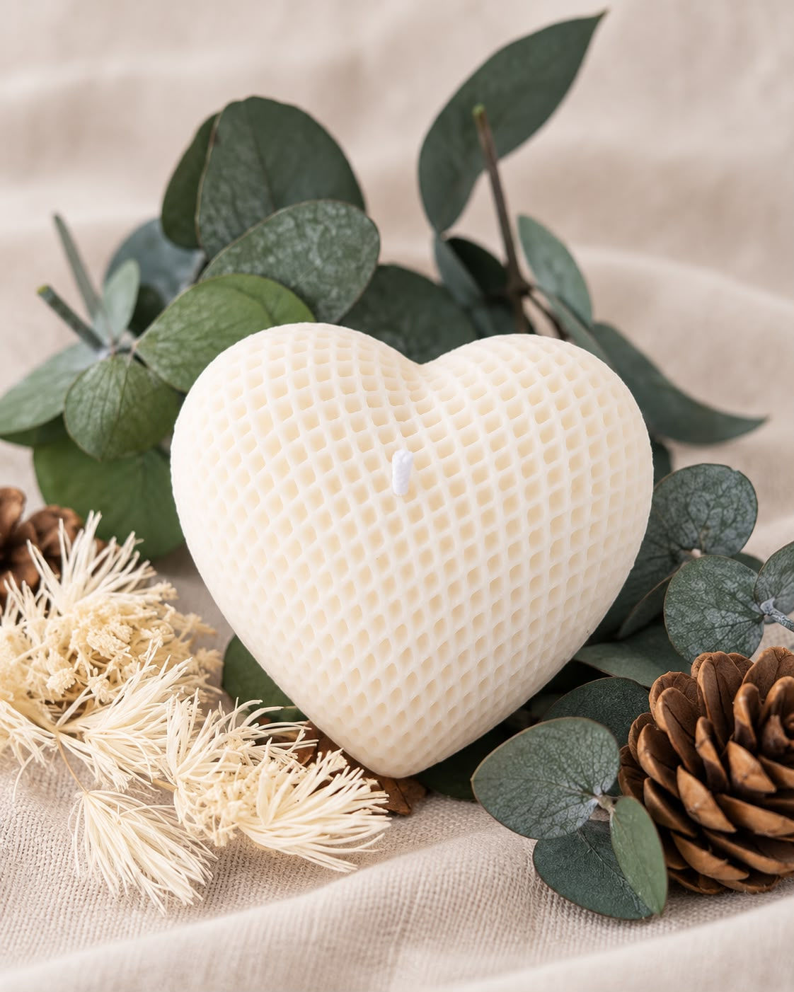 Bougie cadeau invité coeur