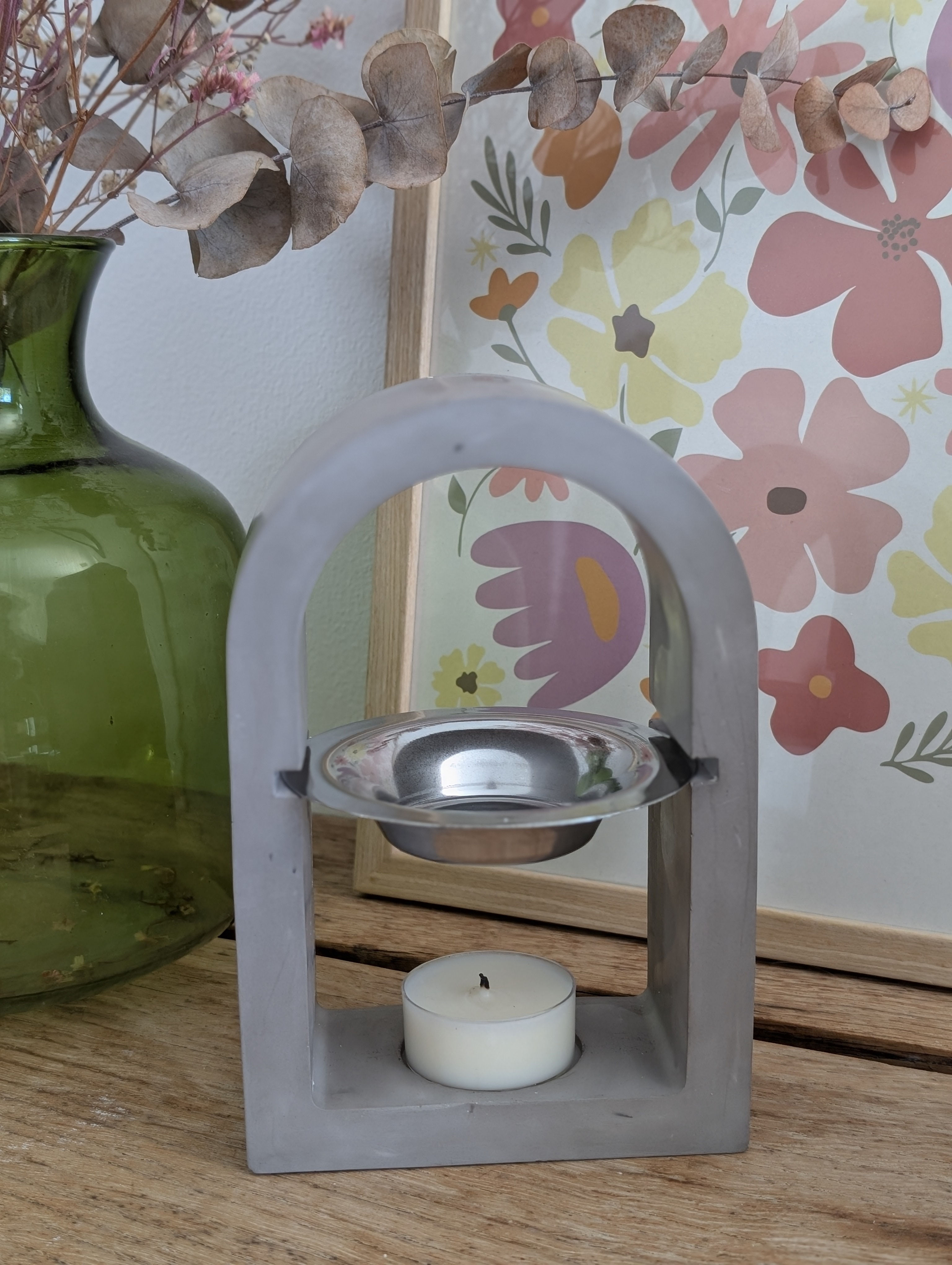 Brûleur de parfum "Arche" gris