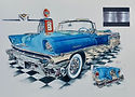 1956 Mercury Montclair commissioned artwork by Mike Zeller