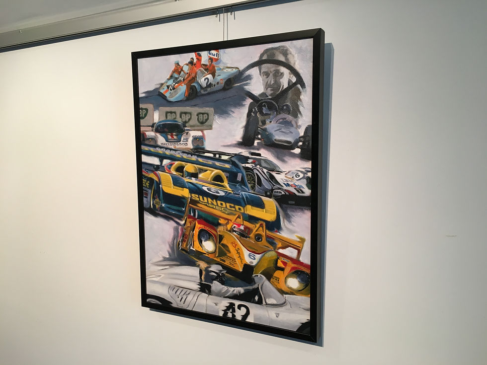 Porsche Montage Featuring Ferdinand and His Cars