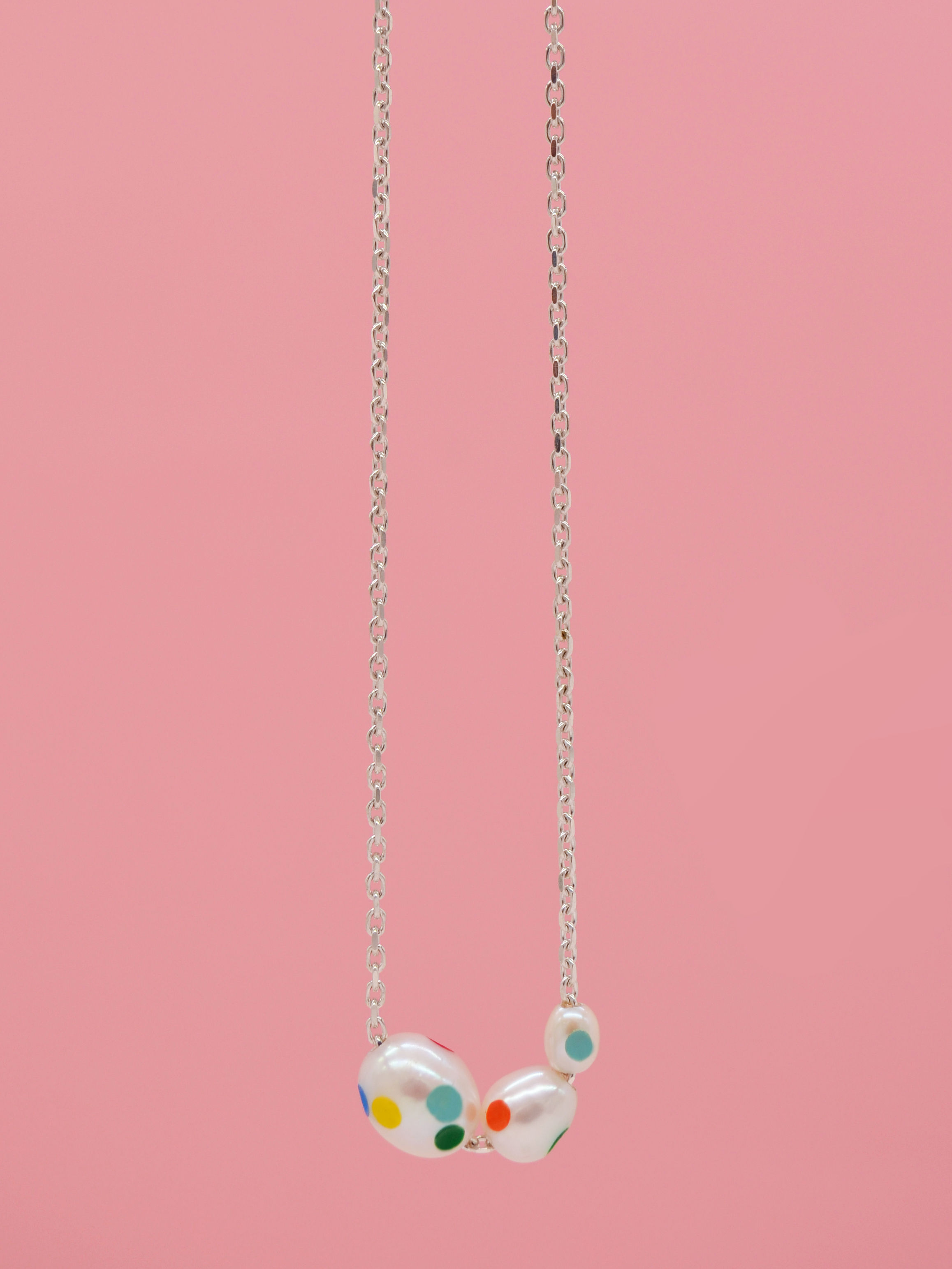 Anhänger mehrfarbig silber