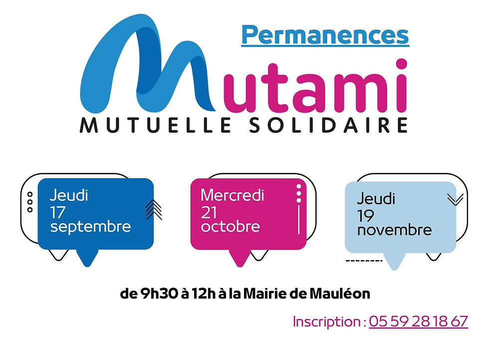 Permanences Mutami : septembre octobre novembre 2026