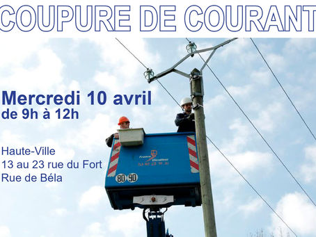 Coupure de courant le 10 avril 2024