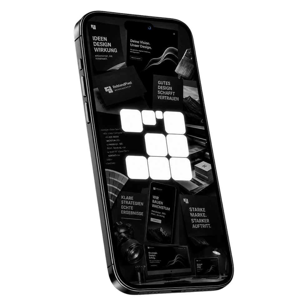 Mobil optimierte Website auf einem Smartphone