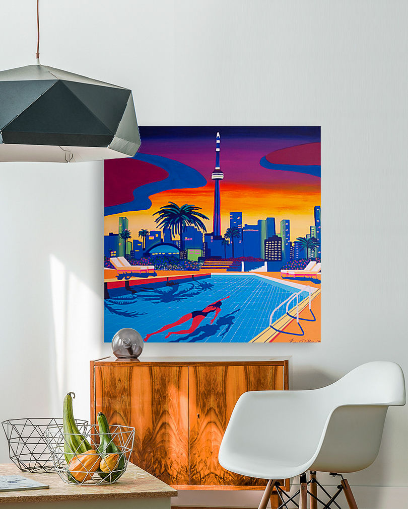 Thumbnail: 'Toronto, but Tropical' - Acrylic Painting