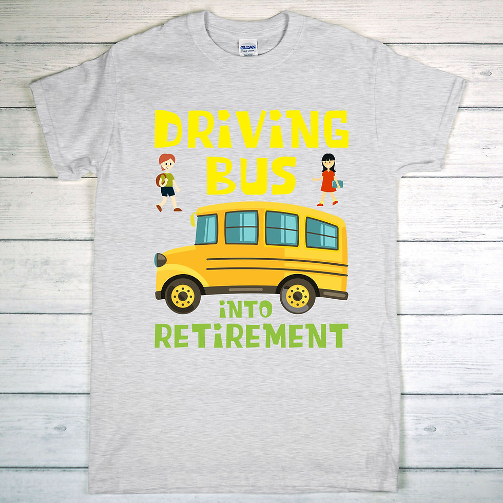 Thumbnail: Driving Bus Into Retirement Tshirt, School Bus, Tshirts, Funny Tshirts