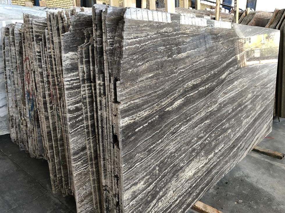 Thumbnail: Silver Travertine Vein & Cross Cut Slabs