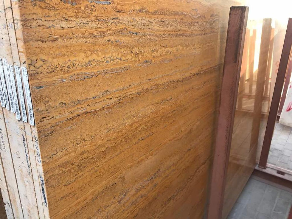 Thumbnail: Yellow Travertine Vein & Cross Cut Slabs