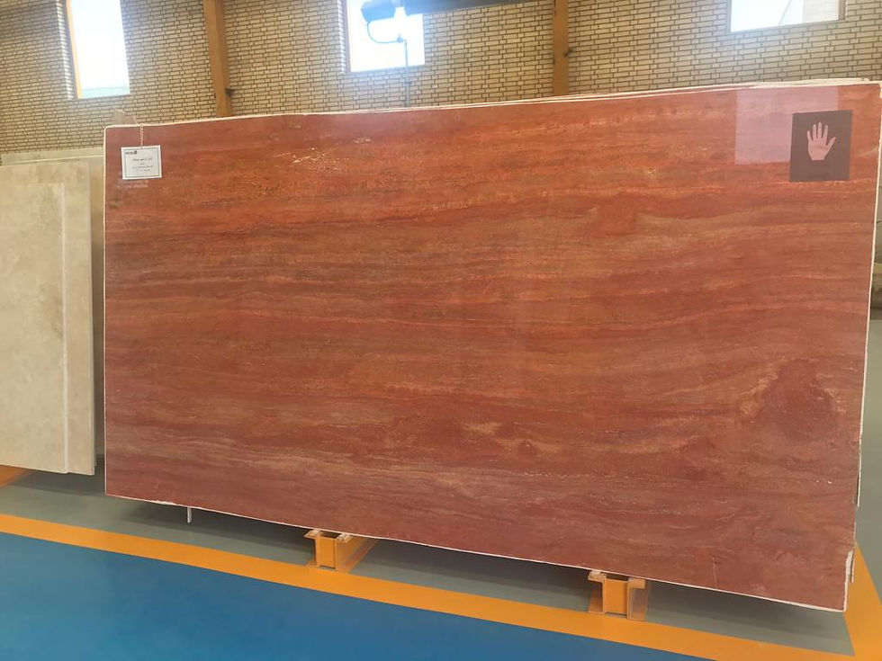 Thumbnail: Red Travertine Cross & Vein Cut Slabs