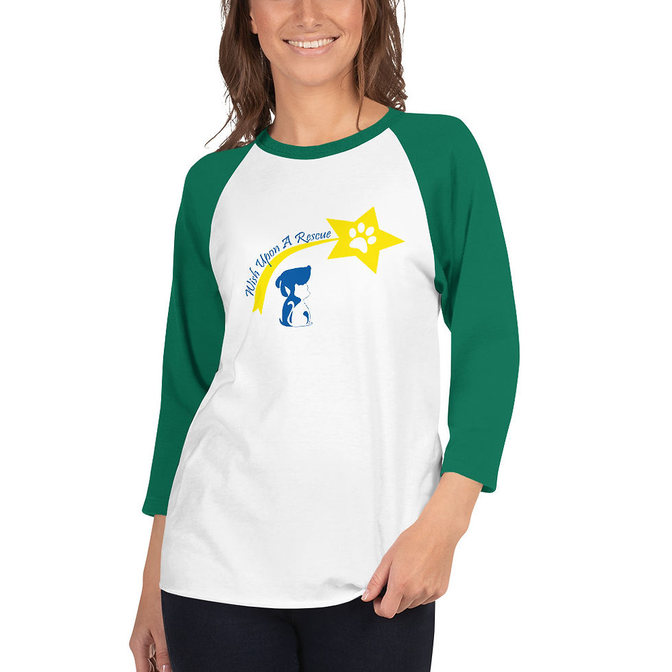 Thumbnail: 3/4 sleeve raglan WISH shirt