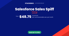 Salesforce Sales Spiff Pricing - $48.75 per commissionable user per month from Stackingo