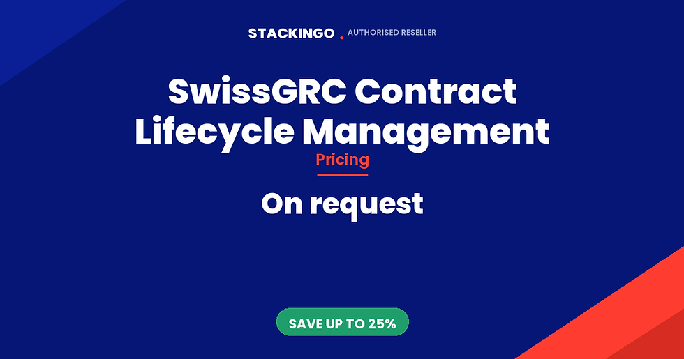 SwissGRC Contract Lifecycle Management Pricing - price on request from Stackingo