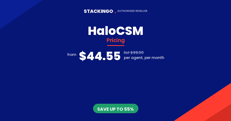 HaloCSM Pricing - $44.55 per agent per month from Stackingo