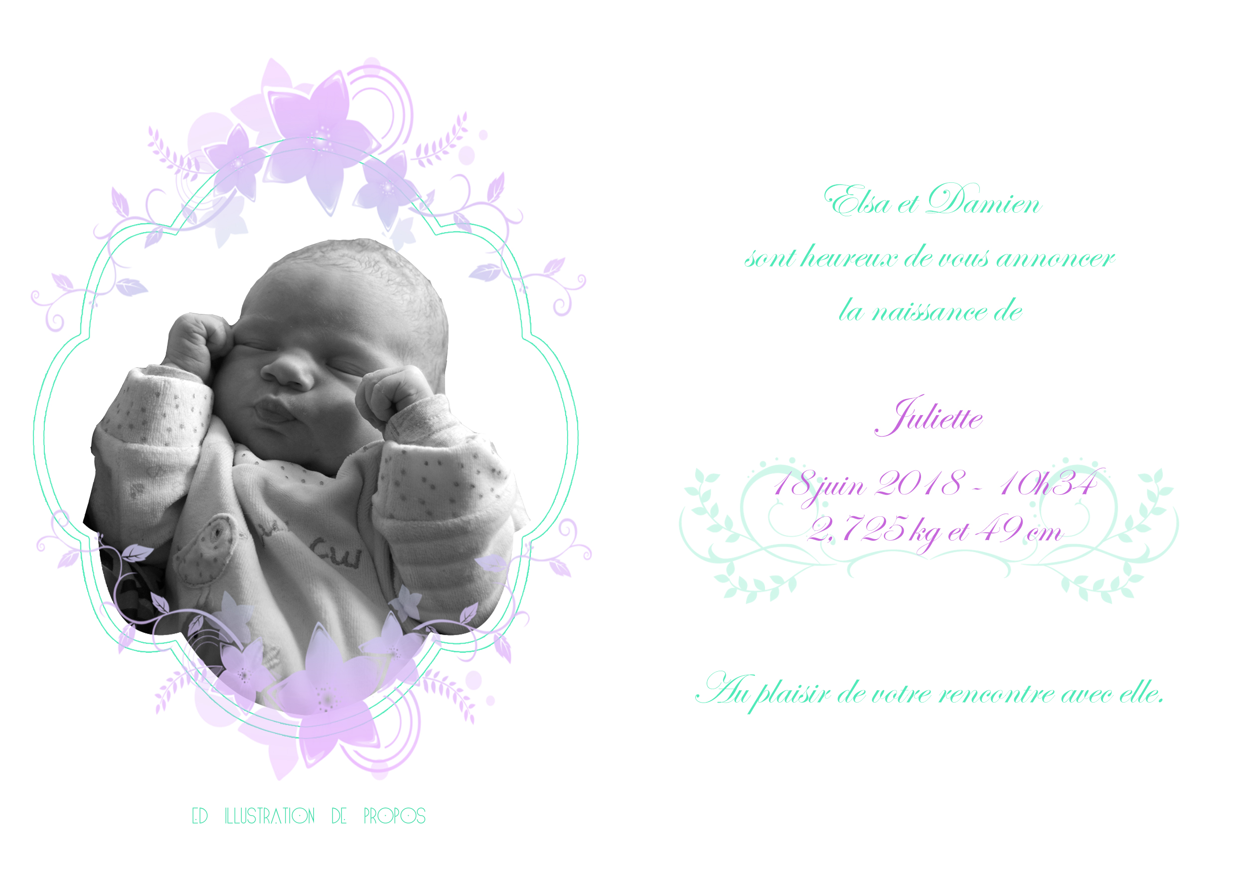 Faire-part de naissance