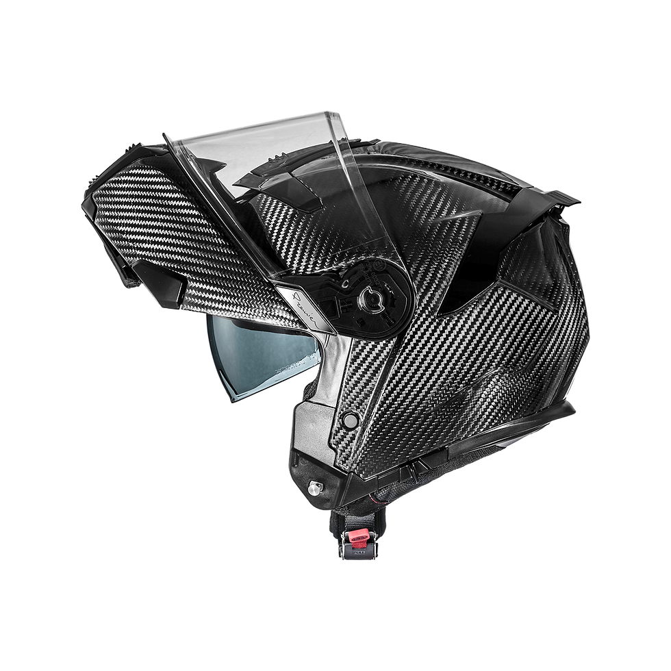 Miniatura: Casco nero lucido, PREMIER HELMETS LEGACY GT CARB, design elegante e protettivo.