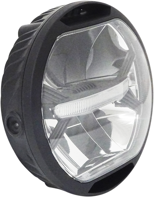 Miniatura: Faro anteriore LED nero con vetro trasparente, per moto, Koso Faro universale.