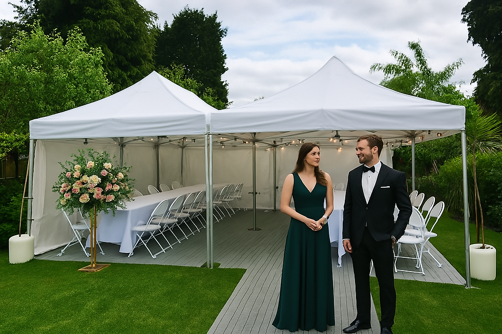 Selecting a marquee for 50 people.
