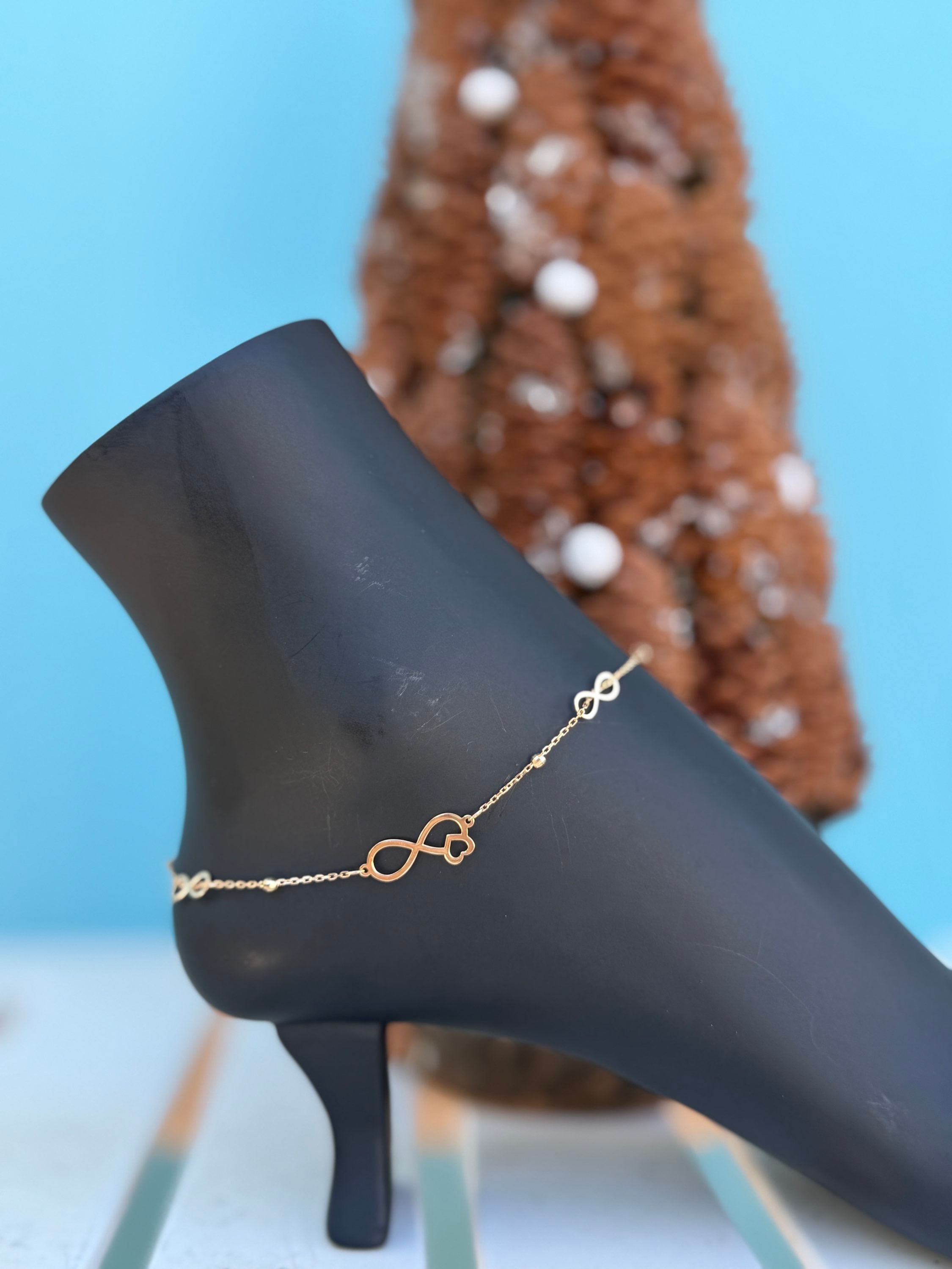Infinity Heart Anklet