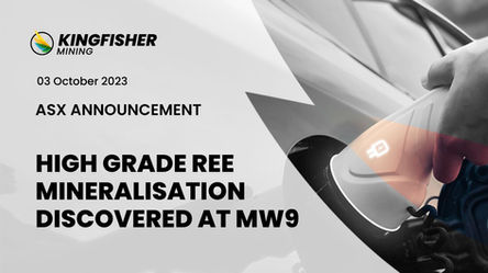 High Grade REE Mineralisation Discovered at MW9	
