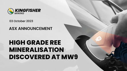 High Grade REE Mineralisation Discovered at MW9	