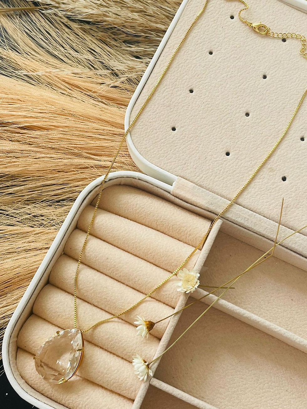 Miniatura: Colar Pingente Gota Cristal