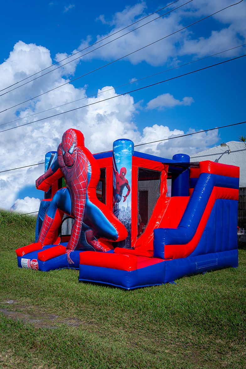 Thumbnail: Spiderman Bounce House Combo Rental