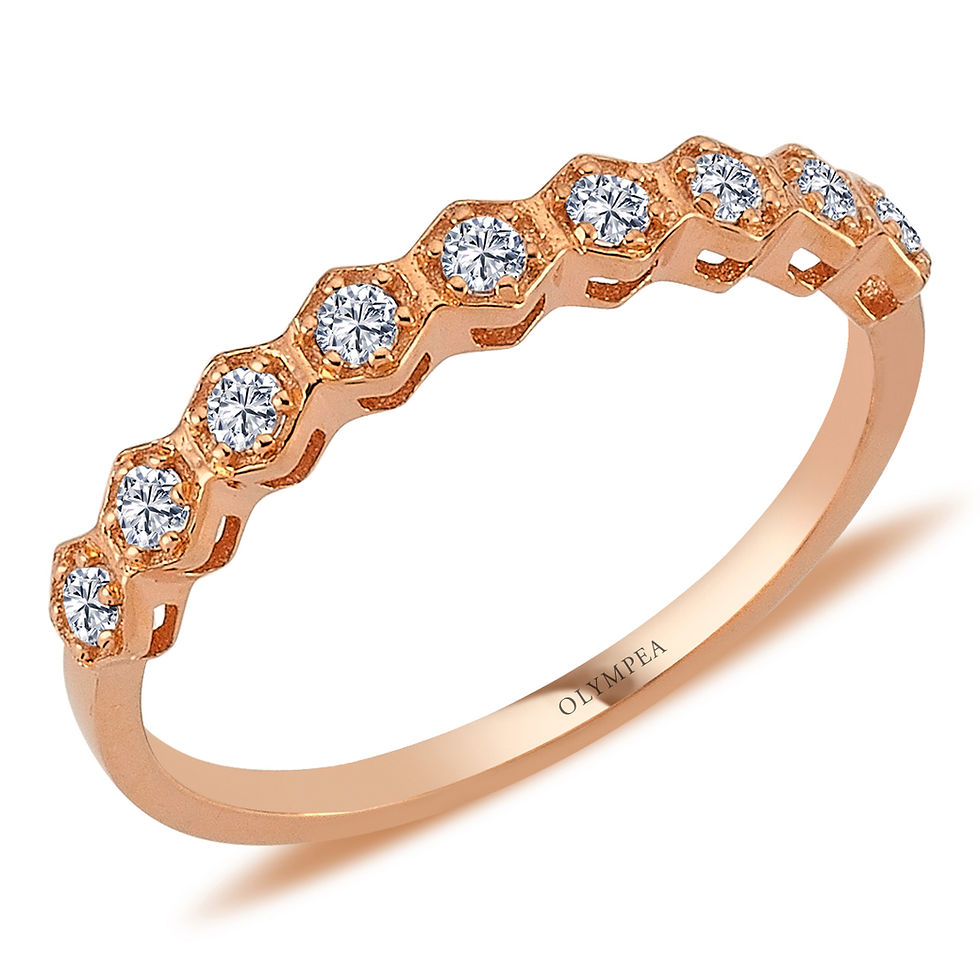 Diamond Honeycomb Ring