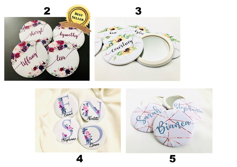 Thumbnail: Bridesmaids MIRROR KEYCHAINS | Bridal Shower Gifts | Bachelorette Party Favors