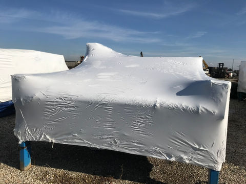 Machinery Covered With Shrink Film
