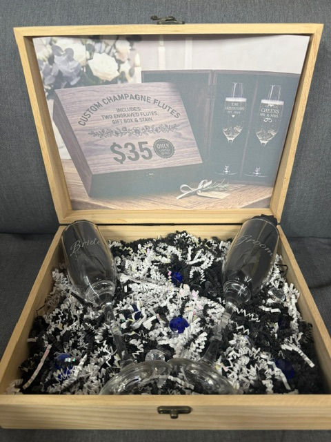 Custom Champagne flute box
