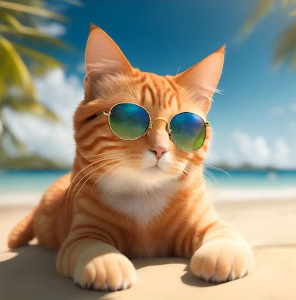 Музейный Кот на каникулах до конца августа