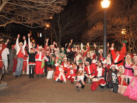 SANTAS INVADE LITTLE 5 POINTS for 20th ANNIVERSARY OF SANTA CON