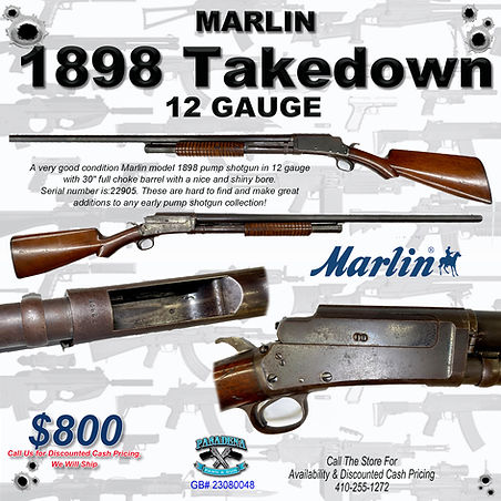 MARLIN 1898 12 GAUGE