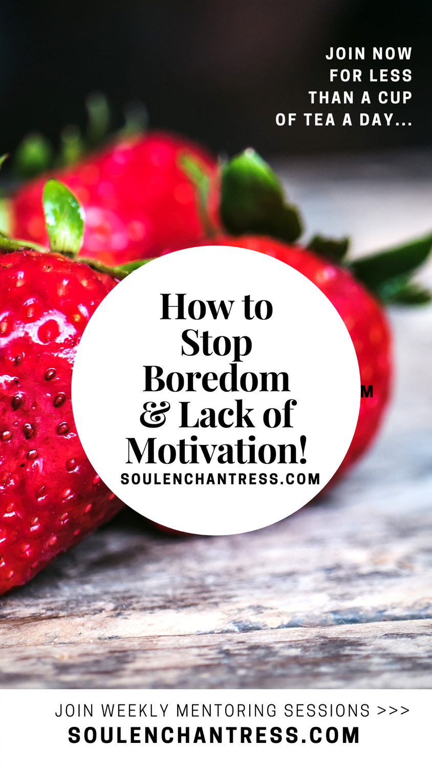 how to stop boredom, how to stop feeling unmotivated, how to become motivated, soul enchantress
