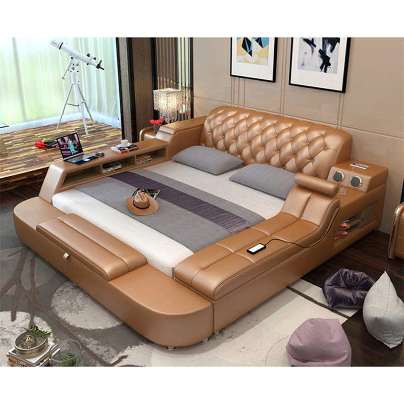 Thumbnail: Modern Cama De Lujo King Double Size Smart Bed With Storage Massage Sofa Functi
